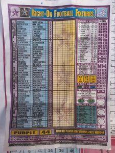 week 44 right on fixtures 2021 front page