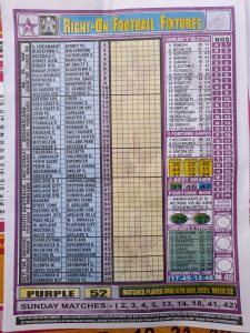week 52 right on fixtures 2021 front page