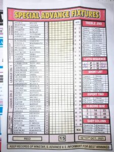 week 15 special advance fixtures 2021