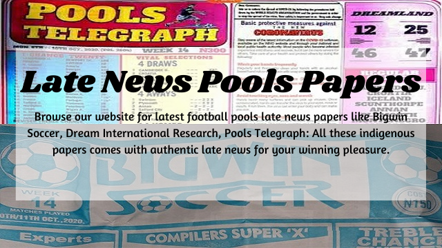 week 20 pool late news papers 2021