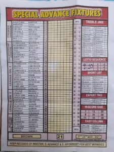 week 21 special advance fixtures 2021