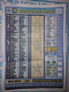 week 22 right on fixtures 2021 front page