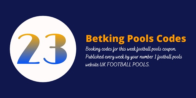 week 23 betking code 2021