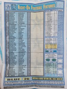 week 26 right on fixtures 2022 front page