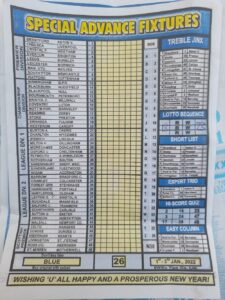 week 26 special advance fixtures 2022