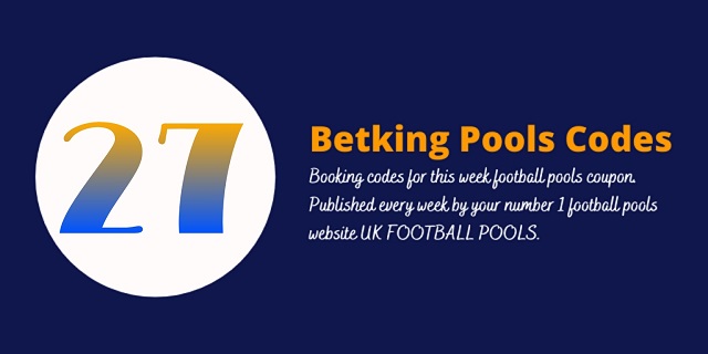 week 27 betking code 2022