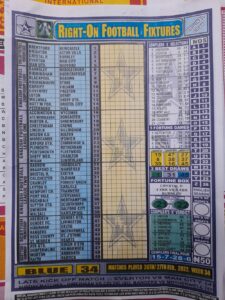 week 34 right on fixtures 2022 front page