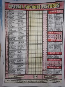 week 39 special advance fixtures 2022