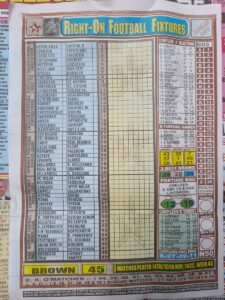 week 45 right on fixtures 2022 front page