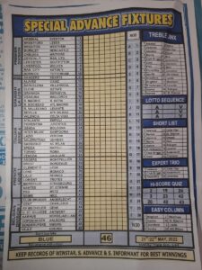 week 46 special advance fixtures 2022