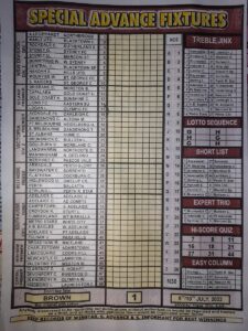 week 1special advance fixtures 2022