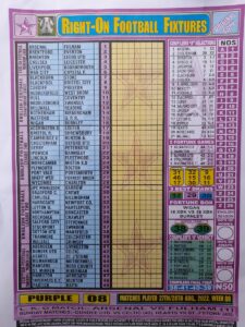 week 8 right on ffixtures 2022 front page