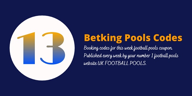 week 13 betking code 2022