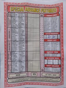 week 15 special advance fixures 2022