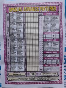 week 16 special advance fixtures 2022