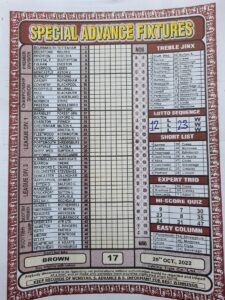week 17 special advance fixtures 2022