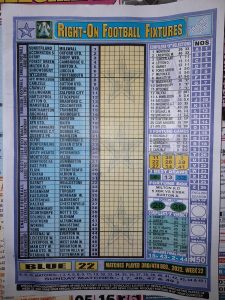 week 22 right on fixtures 2022 front page