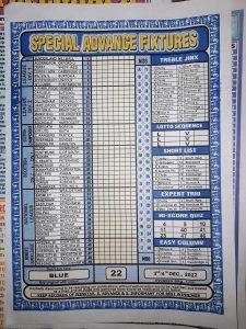week 22 special advance fixtures 2022