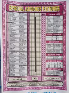 week 32 special advance fixtures 2024