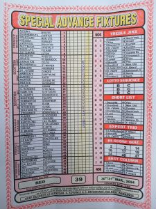 week 31 special advance fixtures 2024