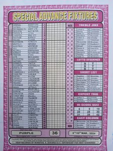week 36 special advance fixtures 2024